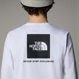The North Face - L/S Redbox Tee - T-shirt - TNF White - 100% Katoen