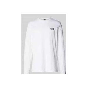 The North Face - L/S Simple Dome Tee - T-shirt - TNF White - Katoen/Gerecycled Polyester