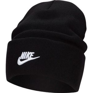 Nike Peak Futura beanie met hoge omslag - Zwart