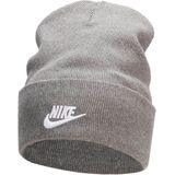 Nike Peak Futura beanie met hoge omslag - Grijs