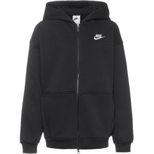 Nike Club Fleece oversized hoodie met rits voor kids - Zwart