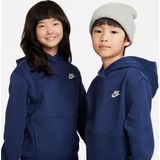 NIKE K NSW CLUB FLC HDY LBR Unisex Sporttrui - Navy - Wit