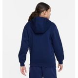 NIKE K NSW CLUB FLC HDY LBR Unisex Sporttrui - Navy - Wit