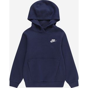 NIKE K NSW CLUB FLC HDY LBR Unisex Sporttrui - Navy - Wit