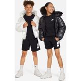 NIKE K NSW CLUB FLC CREW LS LBR Unisex Sporttrui - Zwart - Wit - Maat XS