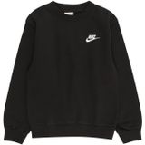 NIKE K NSW CLUB FLC CREW LS LBR Unisex Sporttrui - Zwart - Wit - Maat XS