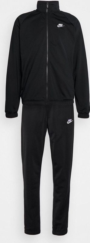 Nike - Club - Trainingspak - Zwart Wit - Polyester - Volledige Ritssluiting