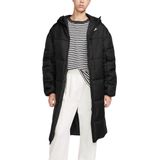 Nike - Lange Dons Parka Jas - Zwart - Dames - 100% Polyester