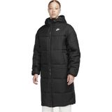 Nike - Lange Dons Parka Jas - Zwart - Dames - 100% Polyester