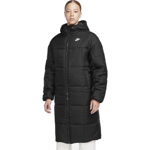 Nike - Lange Dons Parka Jas - Zwart - Dames - 100% Polyester