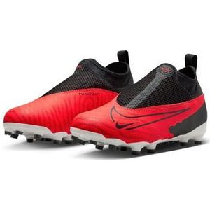 Nike Phantom Gx Voetbalschoen voor jongens, Helder Crimson Zwart Wit, 38.5 EU