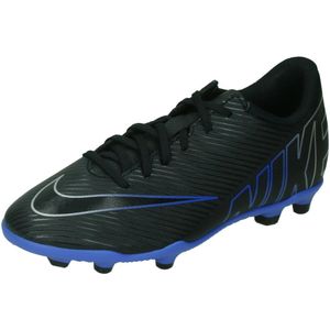 Nike Jr Vapor 15 Club Fg/Mg Voetbalschoenen, uniseks, kinderen, Zwart/Chroom-Hyper Royal, 38 EU