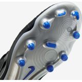 NIKE Legend 10 Academy FG/MG, lage man, zwart/blauw (Black Chrome Hyper Royal), 36.5 EU