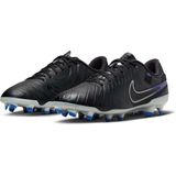 NIKE Legend 10 Academy FG/MG, lage man, zwart/blauw (Black Chrome Hyper Royal), 36.5 EU