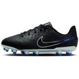 Nike Jr. Tiempo Legend 10 Academy low-top voetbalschoenen voor kleuters/kids (meerdere ondergronden) - Zwart