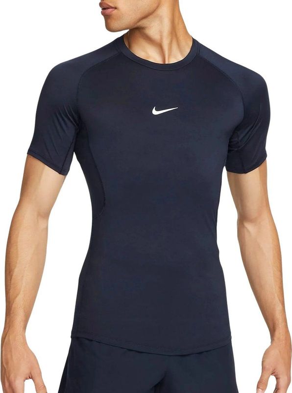 Nike FB7932-451 M NP DF Tight Top SS shirt met lange mouwen heren obsidiaan/zwart maat L