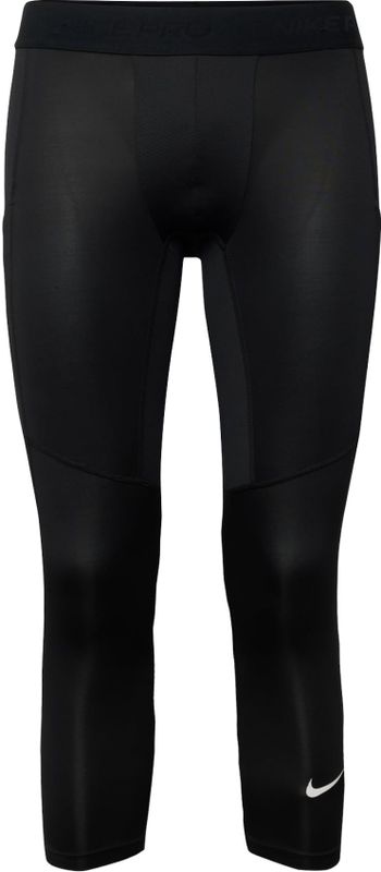 Nike FB7950-010 M NP DF 3QT Legging Heren Zwart/Wit Maat S, zwart/wit, S