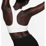 Nike swoosh medium support sport bh in de kleur wit.