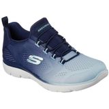 Skechers 149536 NVY Sneakers voor dames, Navy Lichtblauwe Mesh Trim, 38 EU