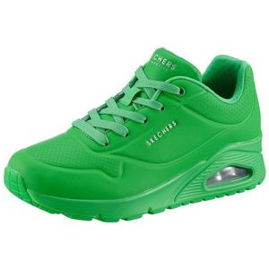 Skechers 73690 Grn Sneakers voor dames, Groene Durabuck Mesh, 35.5 EU