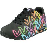 Skechers Sneakers UNO - HIGHLIGHT LOVE , vrijetijdsschoen, lage schoen, veterschoen met hartjes-print