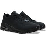 Skechers Uno SR - Sneakers - Zwart - Imitatieleer - Slip Resistant Zool
