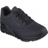 Skechers Uno SR - Sneakers - Zwart - Imitatieleer - Slip Resistant Zool