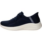 Skechers Ultra Flex 3.0 Briljant Pad dames Sneaker Low top, Marineblauwe gebreide mint trim, 35 EU