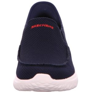 Skechers - Delson 3.0 - Heren Instappers - Navy - Synthetisch Textiel