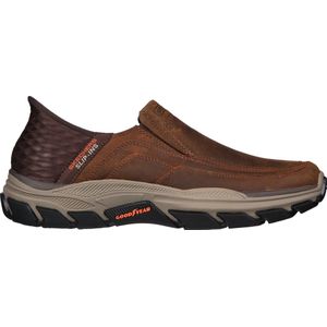 Skechers Respected - Elgin Heren Instappers - Kastanjebruin