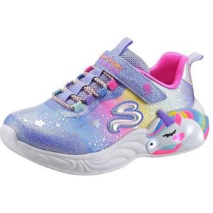 Skechers S Lights-Unicorn Dreams Meisjes Sneakers - Blauw - Maat 31