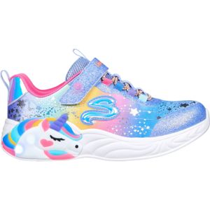 Skechers S Lights-Unicorn Dreams Meisjes Sneakers - Blauw - Maat 36