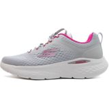 Skechers 129423 Gypk Sneakers voor dames, Grijze Textiel Roze Trim, 41 EU