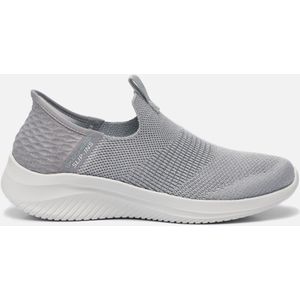 Skechers Ultra Flex 3 0M - Smooth Step Dames Instappers - Lichtgrijs