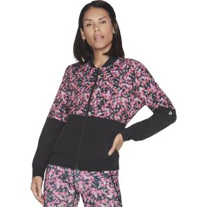 Skechers Fantasy Fields Reversible Bomber Jacket WJA314-BKRB, Vrouwen, Roze, Sweatshirt, maat: M