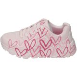 Skechers Uno Lite - Spread The Joy Meisjes Sneakers - Roze/Multicolour - Maat 33