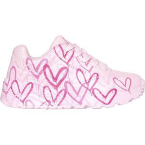 Skechers, Roze Sneaker, Kinderen, Pink, Maat 34, Vanharen