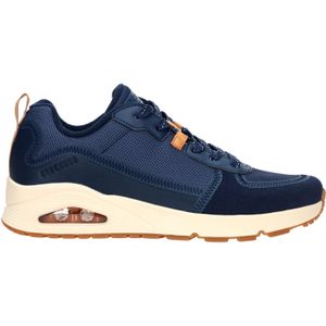 Skechers Uno - Layover Heren Sneakers - Donkerblauw - Maat 45