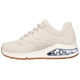 Skechers Uno 2-in-kat-Neato Sneaker voor dames, Gebroken witte tonale luipaardprint Durabuck Mesh, 35.5 EU