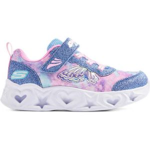 Skechers sneakers met lichtjes blauw/roze