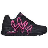 Skechers Sneaker "UNO DRIPPING IN LOVE", mit Herzen-Graffity-Print, Freizeitschuh, Halbschuh, Schnürschuh