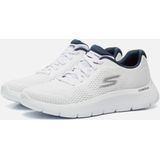 Skechers Go Walk Flex Remark, instapschoenen voor heren, Textiel in wit en marineblauw, 45 EU