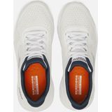 Skechers Go Walk Flex Remark, instapschoenen voor heren, Textiel in wit en marineblauw, 45 EU