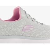 Skechers Dames Summits Good Taste Sneaker, Lichtgrijze mesh lavendel trim, 37 EU