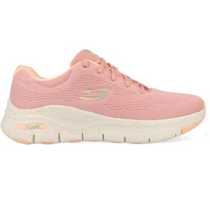 Skechers Dames Arch Fit Sneaker, Roze Mesh Multi Trim, 38 EU