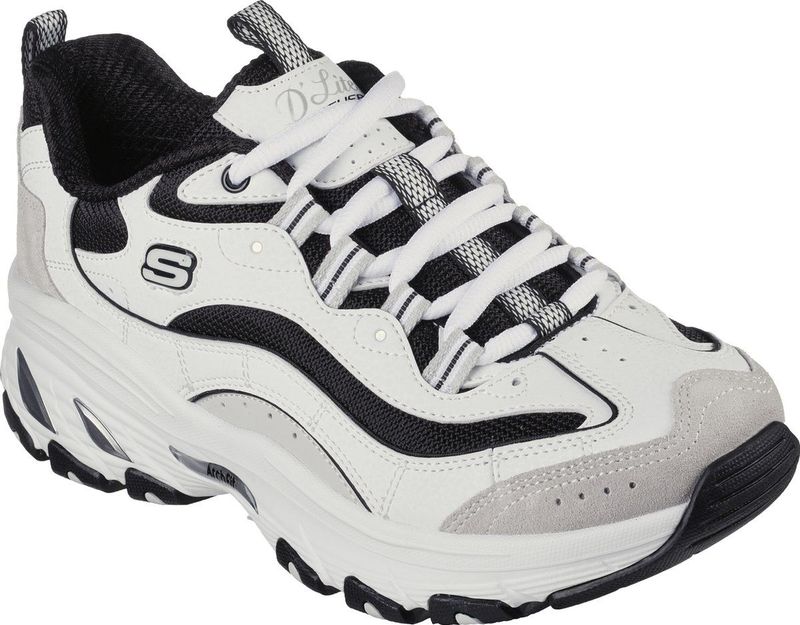 Skechers - Arch Fit D'Lites - Sneakers - Zwart - Suéde en Imitatieleer