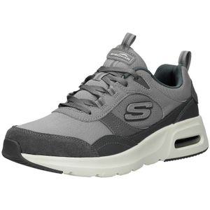 Skechers, heren sneakers, Grijs suède mesh Duraleather Trim, 47.5 EU