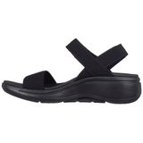 Skechers Go Walk Arch Fit sandaal voor dames, Zwart textiel, 38 EU