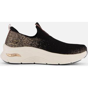 Skechers Arch Fit D'Lux - Glimmer Dust Dames Instappers - Zwart - Maat 39