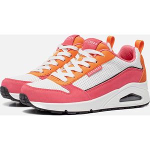 Skechers Uno Two Much Fun Dames Sneakers Roze